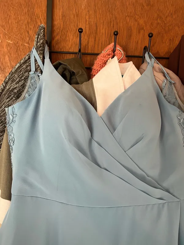 Azazie Lennon Steel Blue bridesmaid dress - Image 2