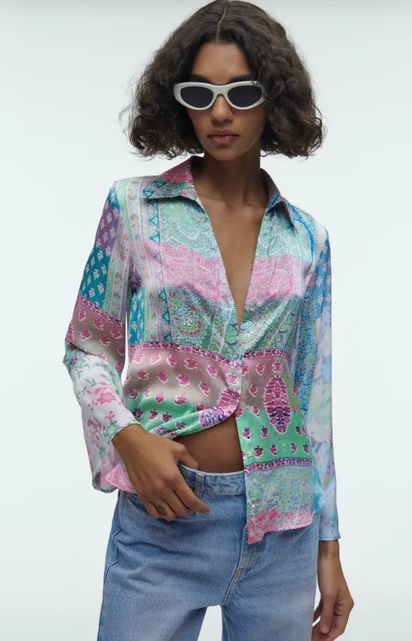 Floral Silk Top - Image 5