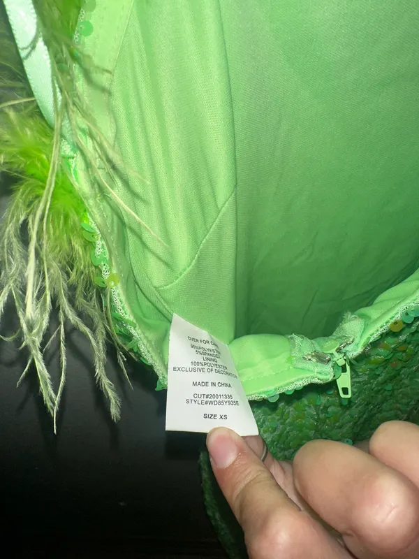 Windsor Green Mini Dress sequin  - Image 4