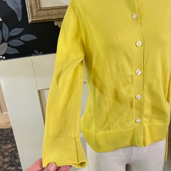 Loft Sunshine Yellow Women's cardigan Sweater business office style size Small - Image 3