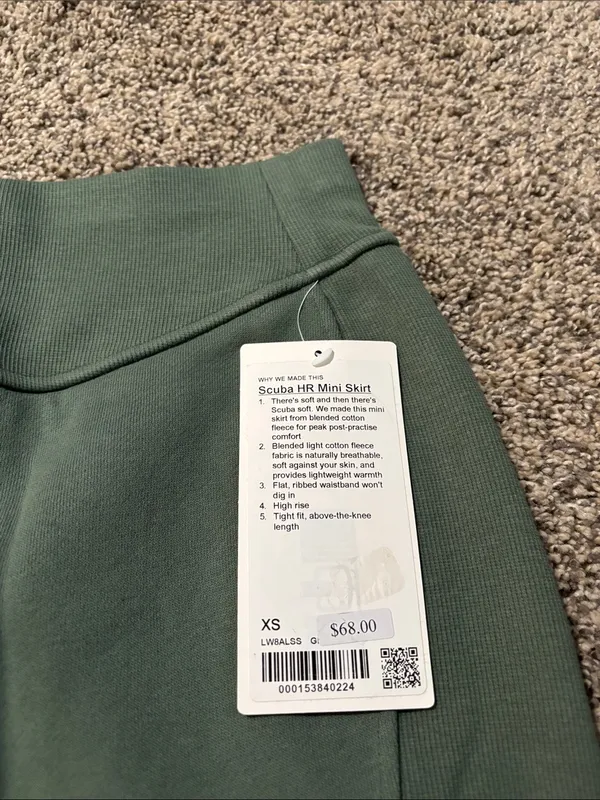 Lululemon Scuba HR Mini Skirt size XS NWT - Image 2