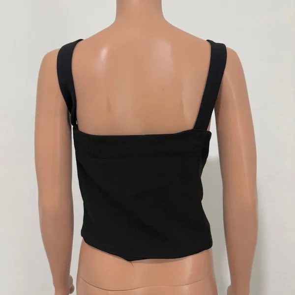 Express large square neck button front fitted vest suit top TS 3545 - Image 6
