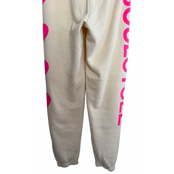 Aviator Nation x SoulCycle 4 Hearts Sweatpants Cream Women's Size Small - Image 8