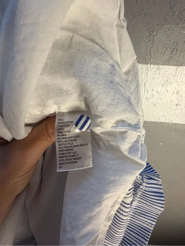 Alex Marie Blue and White Striped Puff-Sleeve Midi Dress - Image 9