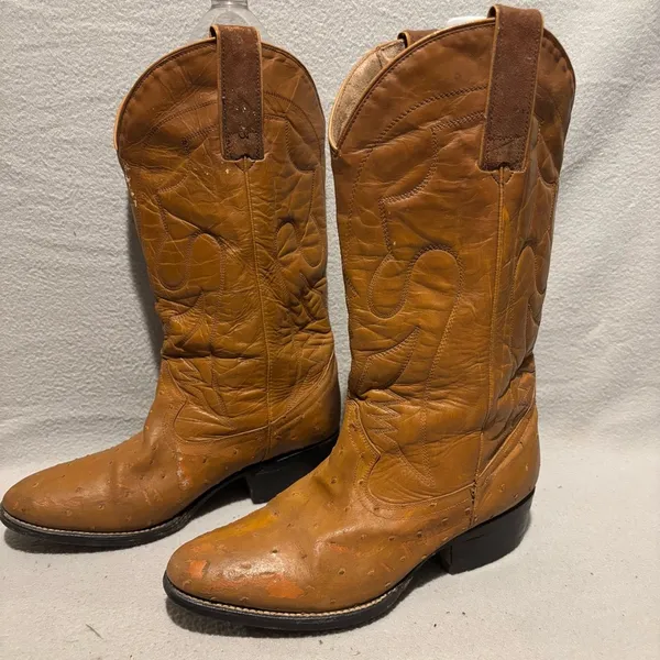 Western Cowboy Pull On Tejas Boots approx. size 7 - Image 3
