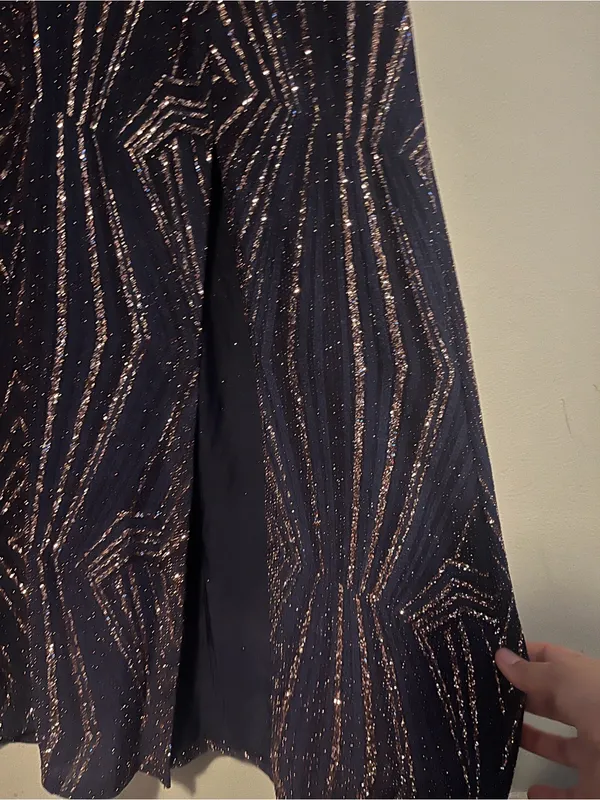 Enfocus Studio Black Sequin Mesh Maxi Dress - Image 4