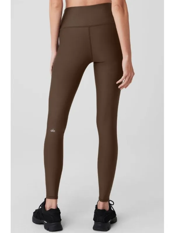 Alo Airlift Winter Warm High-Waist Leggings Espresso Hi-Rise Brushed Fleece Pant - Image 2
