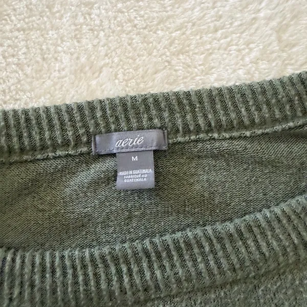 Aerie Olive Green Women's Sweater long sleeve - Image 3