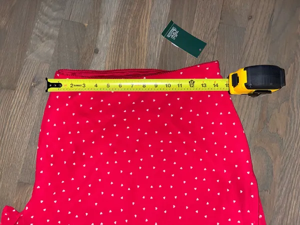 A New Day NWT Wild Fable Red Heart Print Ruffle Midi Skirt XS Coquette Romantic - Image 7
