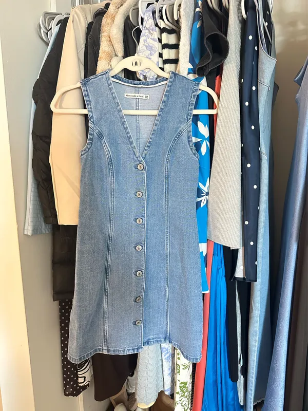 Abercrombie & Fitch Denim Vest Mini Dress - Image 2
