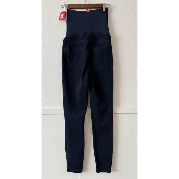 SPANX Mama Faux Denim Maternity Leggings Pull-On Shaping Dark Wash Size S - Image 4