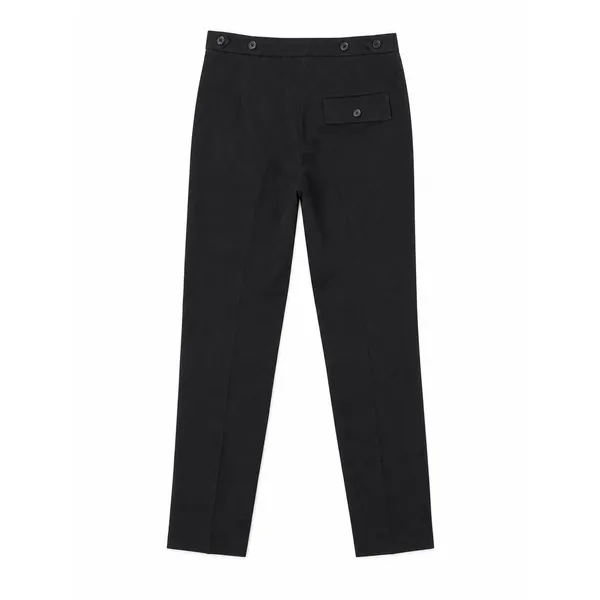 Ralph Lauren Black Slim Ankle Trousers Size 2 Waist-Tabs Minimalist Corporate - Image 4