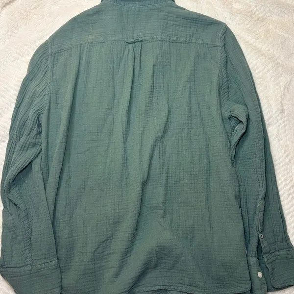 J. Crew Dark Green Button Down Shirt - Image 3