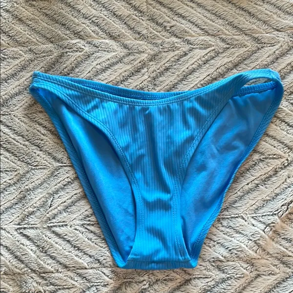 Wild Fable Womens Light Blue Ribbed Bralette‎ Bikini Set Size Small S 4-6 - Image 2