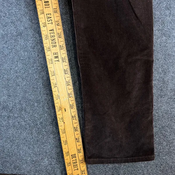 Hudson Collin Flap Skinny Jeans 29 Chocolate Brown Corduroy Low Rise Y2K Fall - Image 8