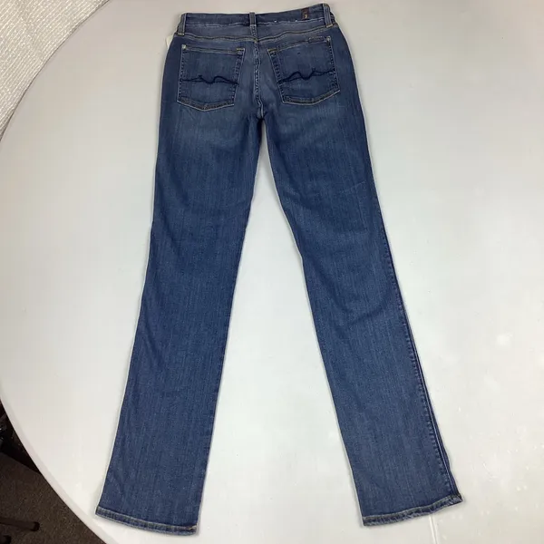 7 For All Mankind Skinny Jeans Size 27 Medium Wash New with Tag - Image 2