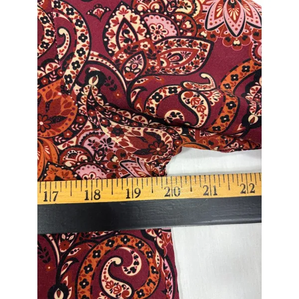 Disney Vintage 2uves Slow Clothes Italy‎ Button-Down Dress OSFM Burgundy Boho - Image 7