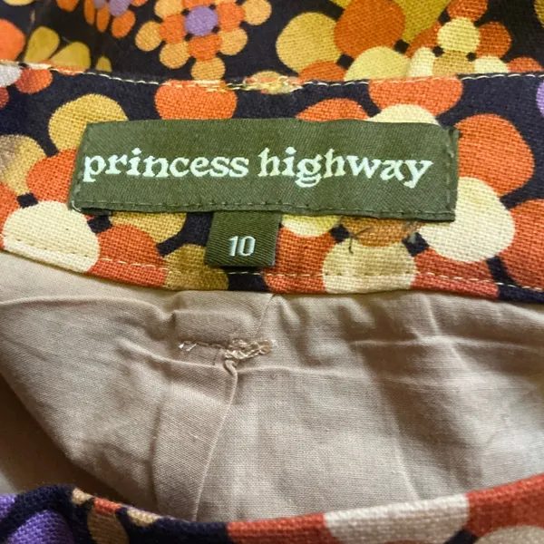 Princess Highway Floral Mini Skirt Size 10 Retro Mod 70s Style - Image 3
