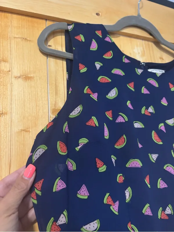 🍉 Maison Jules Watermelon Print Fit & Flare Dress – Size‎ L Excellent condition - Image 11
