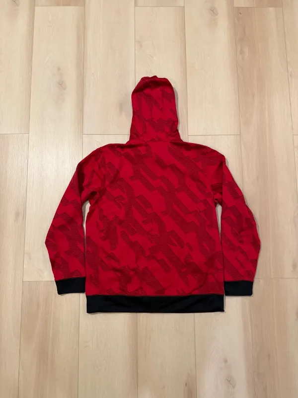 Nike Therma-Fit Red Camo/Geometric Athletic Full Zipper Hoodie Men's Size Large - Image 6