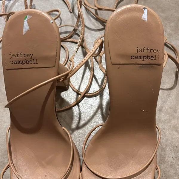 Jeffrey Campbell Platform Nude Lace Up Heels - Image 2