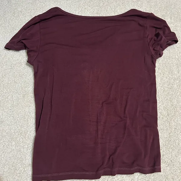 Women's Burgundy Top Red - Image 2