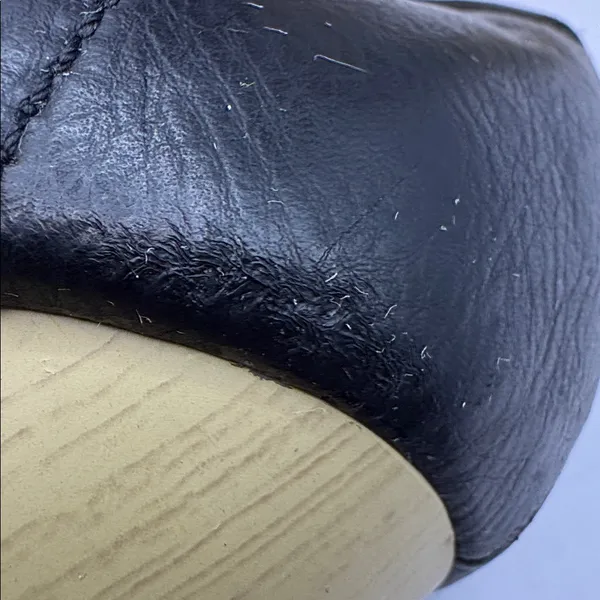 NWOT Jacobies Linda Black Peep Toe Platform Heels Wood Heel Bow Pumps Size 9 - Image 12