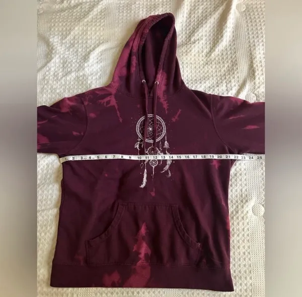 Empyre Dreamcatcher Hoodie XL Bleach Dyed Boho Grunge Witchy Sweatshirt - Image 7