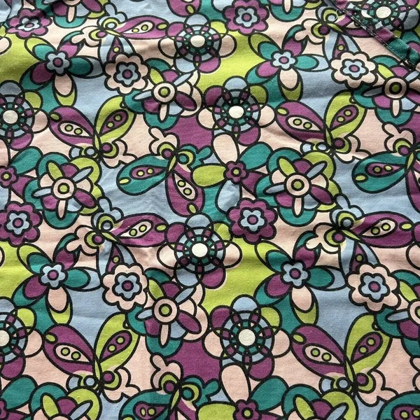 Carols‎ Scrub Top Womens Medium Multicolor Butterflies Flowers Floral Nurse - Image 6