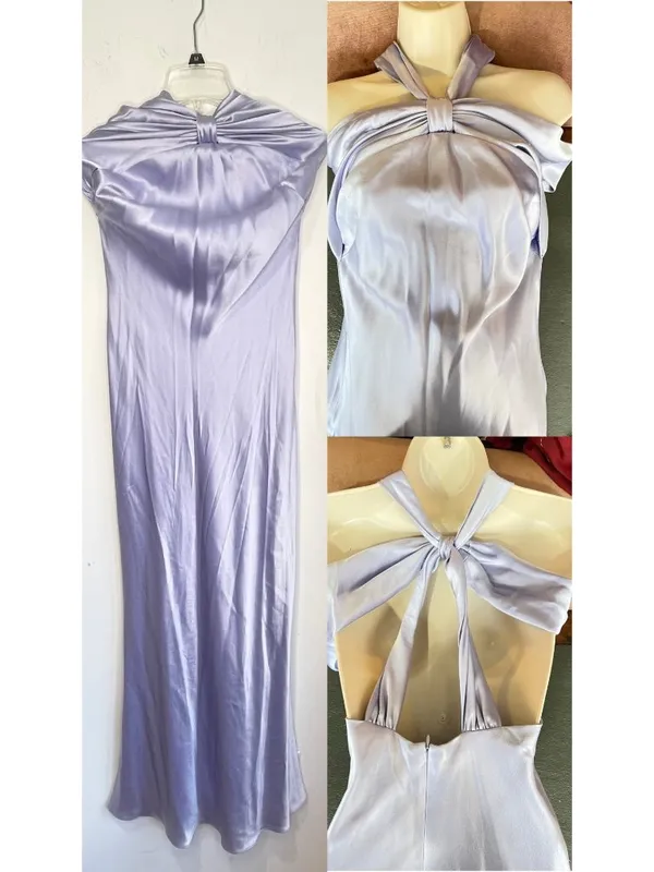 ABS Evening Allen Schwartz Purple Formal Long Dress Women Size 8 - Image 2