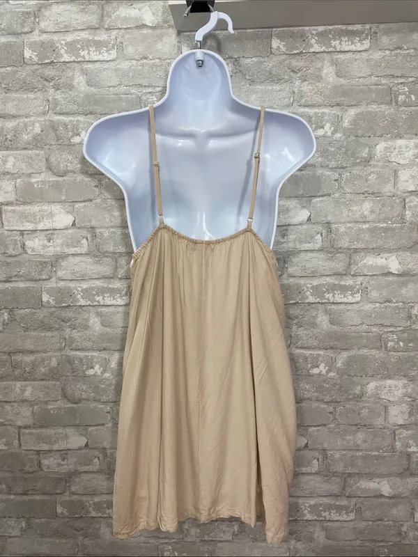 Girl & the Sun Tassel-Trim Mini Slip Dress in Cream - Image 3