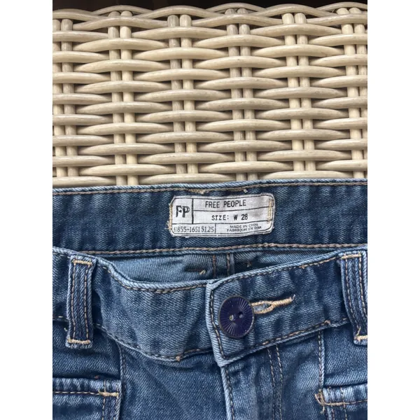 Free People Brette Cropped Wide‎ Leg Jeans 28 boho flare leg retro flattering - Image 5