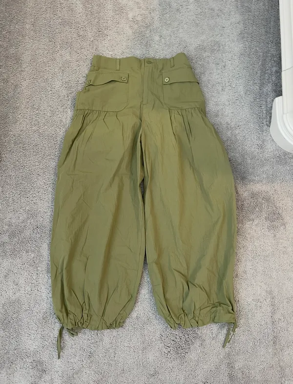 Talulah Drawstring Hem Pants | Olive - Image 2