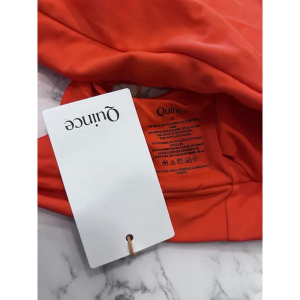 NWT Quince Sunset Orange Italian Tank Bikini Top Size XS - Image 5
