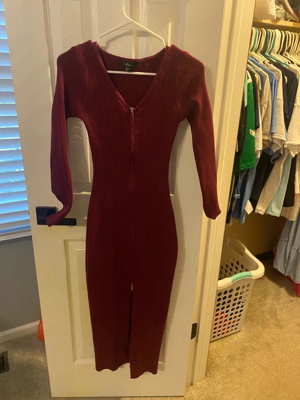Lulus Zip Front Sweater Dress - Image 2