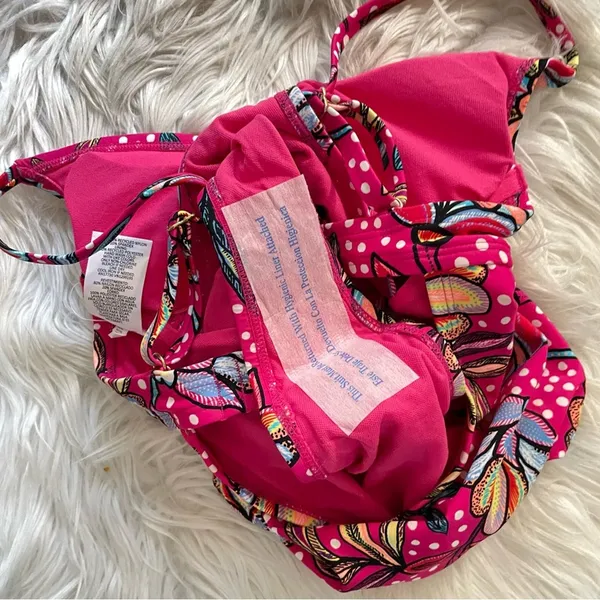 Tabitha Brown x Target Pink Floral One Piece Cutout Swimsuit Swim Suit XXS new - Image 12
