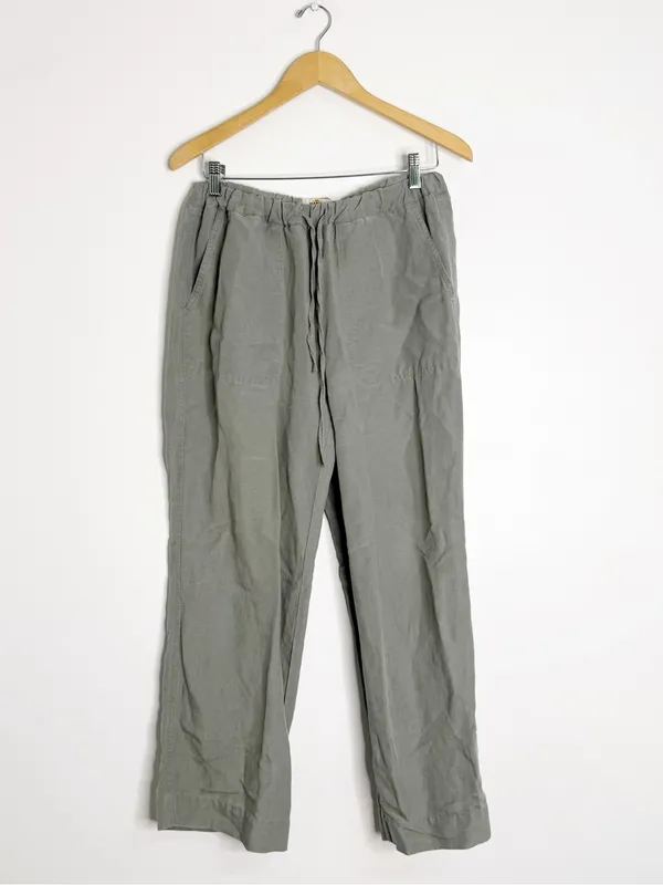 Marine Layer Soft Green Linen Tencel Drawstring Pants Size Medium - Image 2