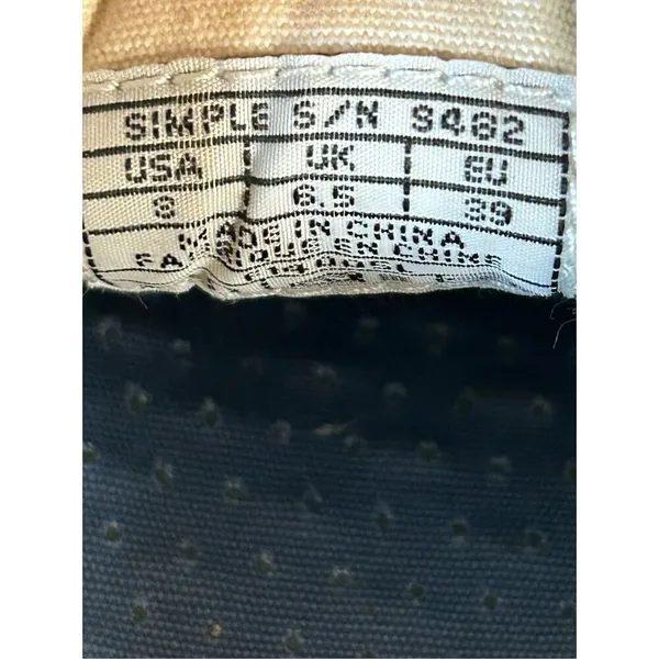 Simple Women Khaki Woven Lace Up Suede Sneaker Shoe Women's Size 8 - Image 8