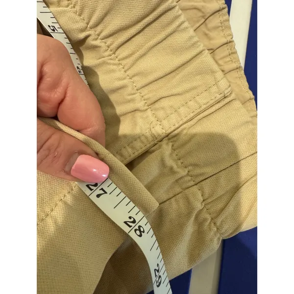 GAP Cargo Pants Womens Large Khaki Tan Elastic Waist Cotton Lyocell‎ Minimalist - Image 7