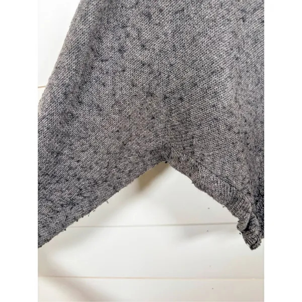BCBGMaxAzria Women's Fringe Cable Cowl Pullover Sweater Heather Gray Size XS - Image 5