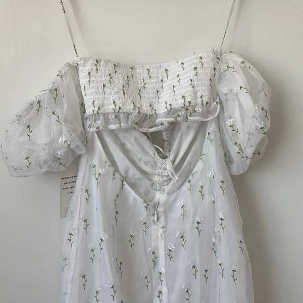 For Love & Lemons X REVOLVE Sand Dollar Mini Dress in White Size: XS - Image 8