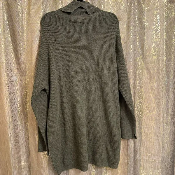 Aerie‎ Deep Olive Green Cozyup Waffle Knit Sweater Dress Large NWT - Image 2