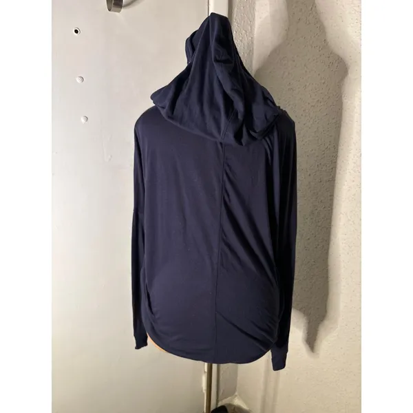 Abercrombie & Fitch Blue High Low Hoodie M Classic Casual Cozy Comfy Skater Twee - Image 2
