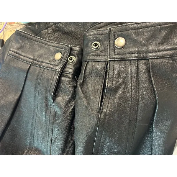 Vintage Wilsons Leather Coat Jacket Black Belted Y2K City Chic Womens XL Edgy - Image 6