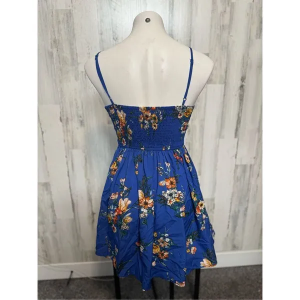 Band of Gypsies Blue Floral Sundress Fit & Flare | Size Small - Image 3
