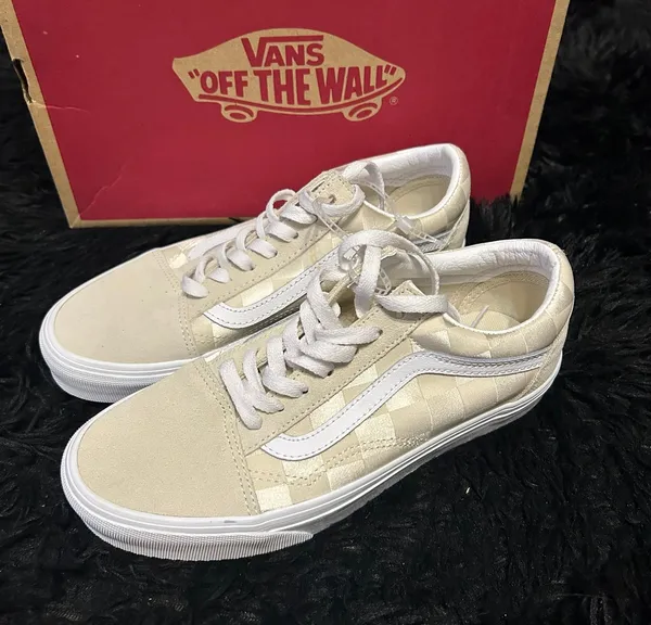VANS old skool checkerboard lace up shoes sneakers new - Image 6