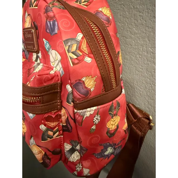 Loungefly Disney Villains Perfume Bottles Mini Red Backpack BoxLunch Exclusive - Image 5