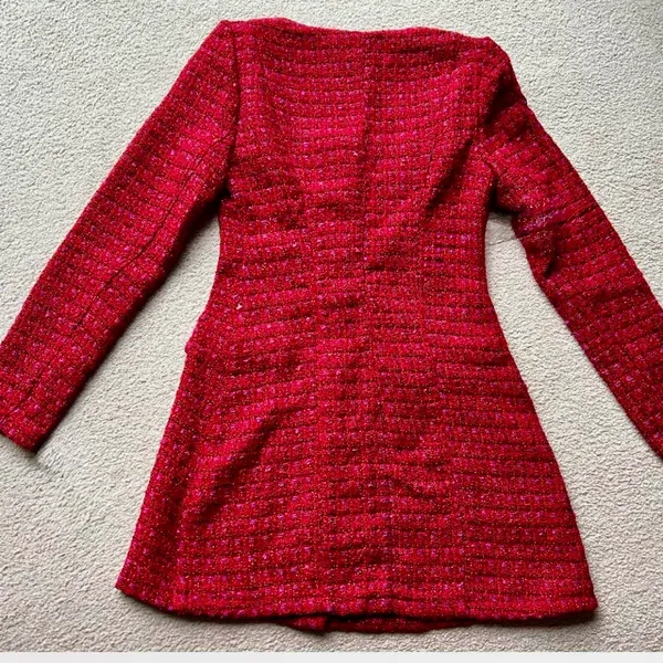 NWOT tweed red dress small 4 - Image 4