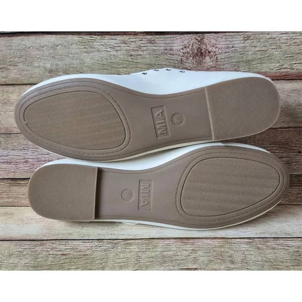 NWOT MIA Ulani Mary Jane Ballet Womens Off White Flats Casual Size 8.5M Grommet - Image 11