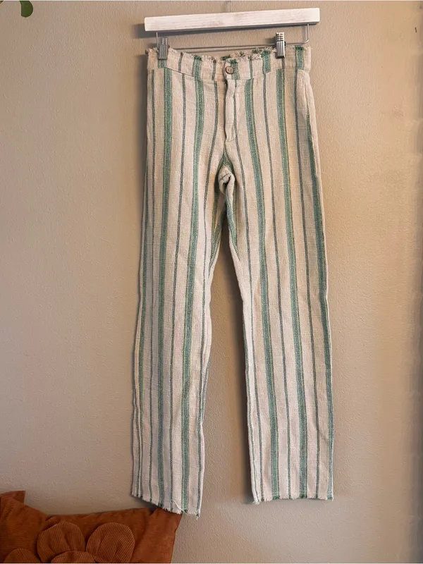 ZARA Boho Linen Beth Stripe Pants‎ - Image 2